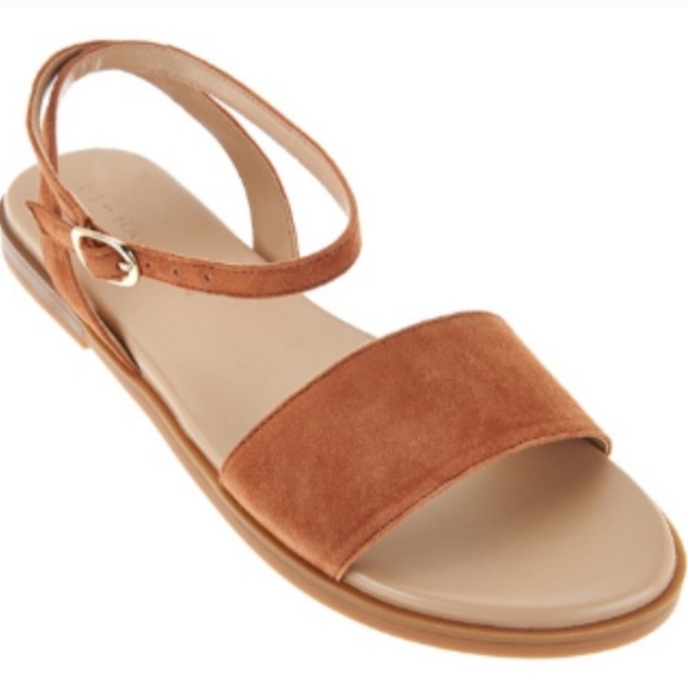 Halston Suede Sandals